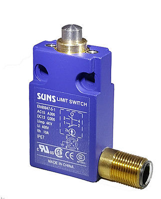 SUNS SN3101-SP-E Plunger Compact Limit Switch M12 Connector Side - Industrial Direct