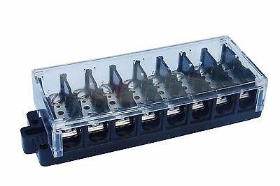 SUNS TG-608-C UL Rated 60A/600V Covered Terminal Block 8 Pole 22-6 AWG Wire - Industrial Direct
