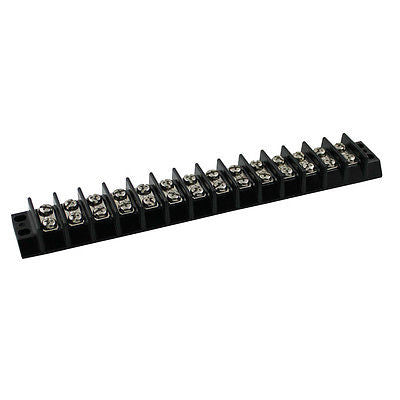 SUNS TU314 UL Rated 30A/300V Terminal Block 14 Position 22-10 AWG Barrier Strip - Industrial Direct