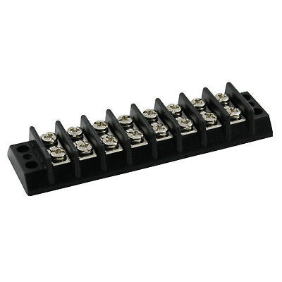 SUNS TU208 UL Rated 20A/300V Terminal Block 8 Position 22-12 AWG Barrier Strip - Industrial Direct