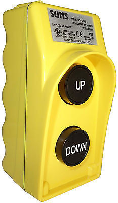 SUNS CSB-292Y UL Listed Yellow Up/Down Pendant Station 4NO - Industrial Direct