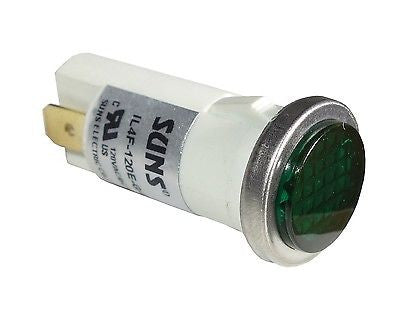 SUNS IL4F-120E-G-Q LED 1/2" Green Indicator Light Flush 120V Solico Ideal 777221 - Industrial Direct