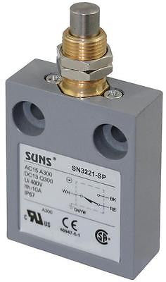 SUNS SN3221-SP-C Panel Mount Plunger Limit Switch 914CE27-AQ1 D4CC1041 D4CC3041 - Industrial Direct