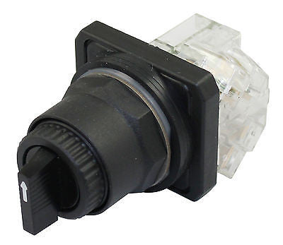SUNS PB30-S3MLC-B-P1 30mm 3 Position Selector Switch Maint/Mom 9001SKS73BH1 - Industrial Direct