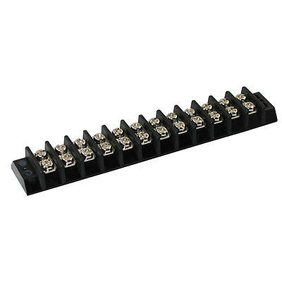 SUNS TU112 UL Rated 15A/300V Terminal Block 12 Position 22-14 AWG Barrier Strip - Industrial Direct