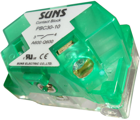 SUNS PBC30-10 30mm Pushbutton/Selector Contact Block 1NO Replaces 9001KA2 - Industrial Direct