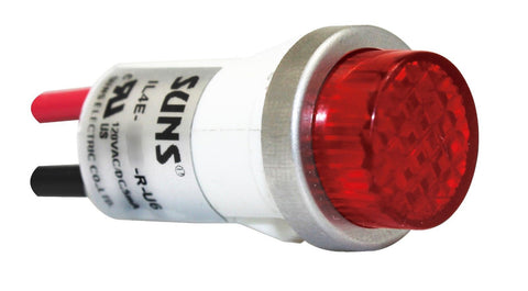 SUNS IL4E-120E-R-U6 LED 1/2" Red Indicator Light Raised 120V Solico Ideal 777111 - Industrial Direct