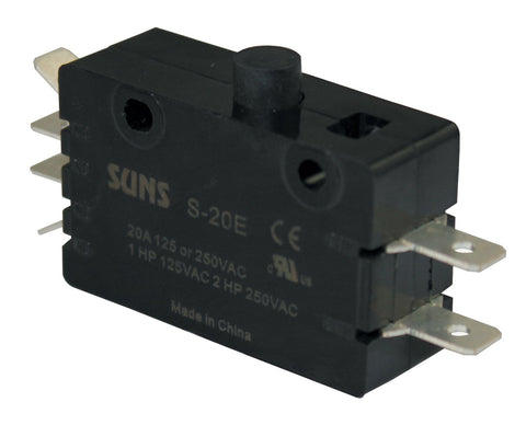 SUNS S-20E Pin Plunger Snap Action 20A Micro Switch ADPFF3P04AC - Industrial Direct