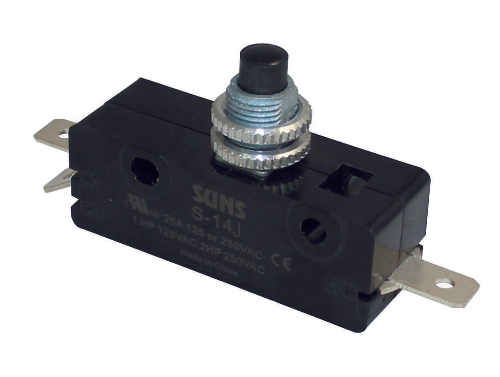 SUNS S-14J Panel Plunger Snap Action 25A Micro Switch E14-00J E1400J 0E14-00J - Industrial Direct
