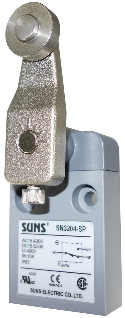 SUNS SN3204-SP-D1 Roller Lever Limit Switch for 914CE16-Q1 - Industrial Direct