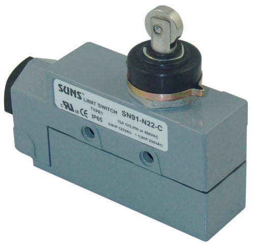 SUNS SN9D-N22-A Sealed Roller Plunger DPDT Limit Switch 2NO/2NC BZE6-2RN80 - Industrial Direct